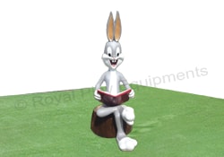 Garden Sculptures - Bunny With Book - S14